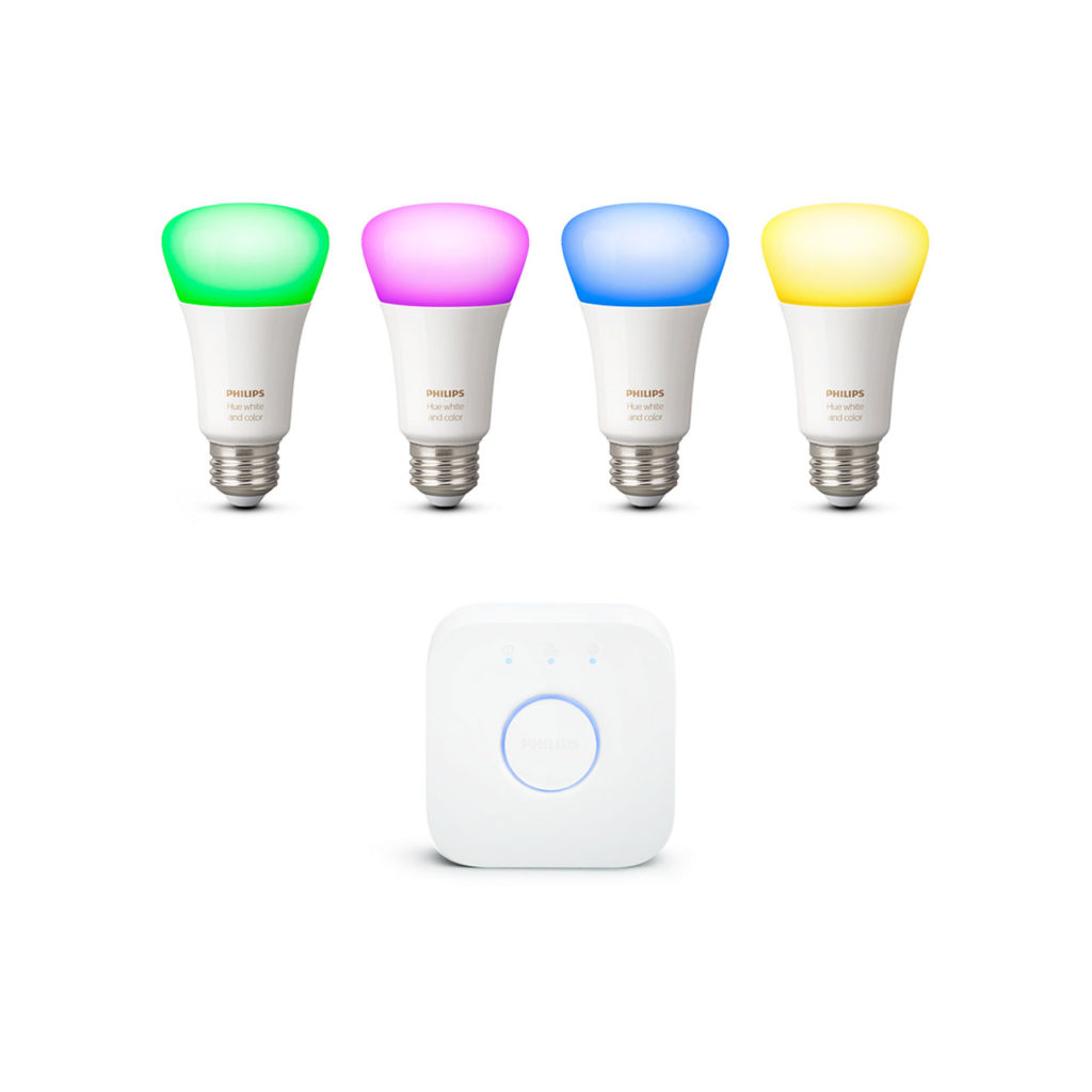 Philips Hue White and Color Starter Kit - most climate-friendly smart LED light bulbs